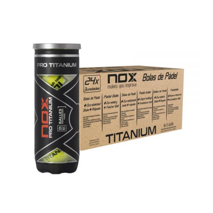 CAN OF 3 NOX PADEL PRO TITANIUM BALLS