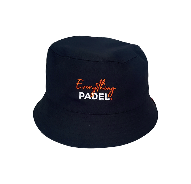 EVERYTHING PADEL EMBROIDERED BUCKET CAP - BLACK