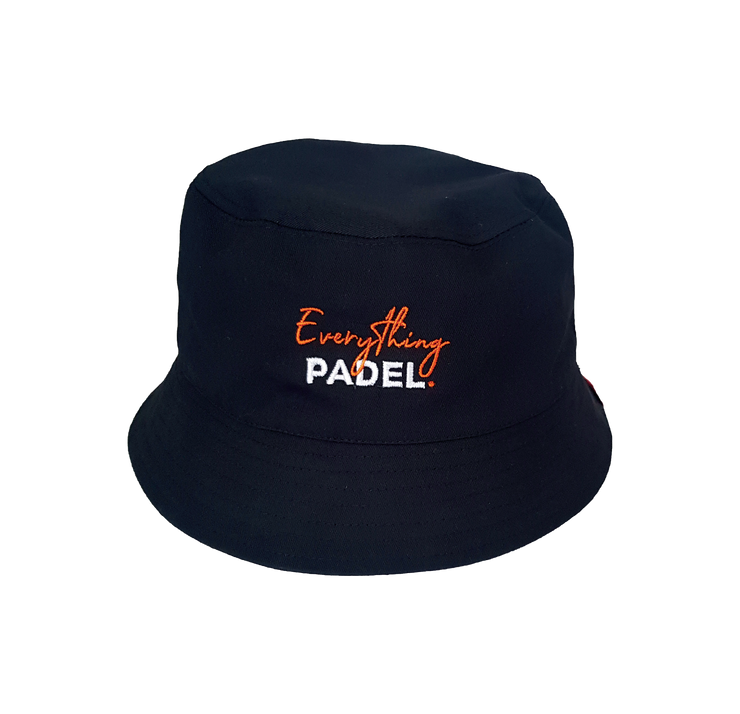 EVERYTHING PADEL EMBROIDERED BUCKET CAP - BLACK